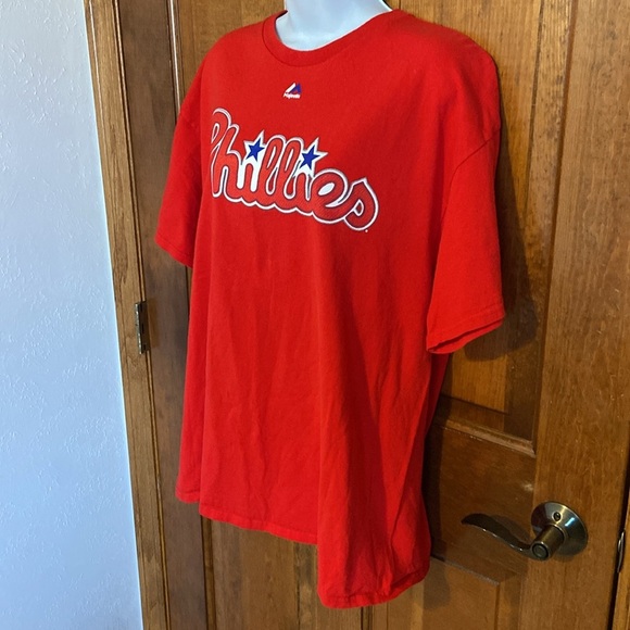 Majestic Baseball Jake Arrieta Philadelphia Phillies MLB T Shirt Size X Large - Picture 4 of 9